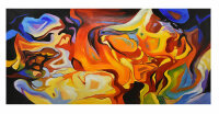 100 x 200 Original XXL Acryl Gemälde großes Bild Kunst Acrylbild Leinwand 73