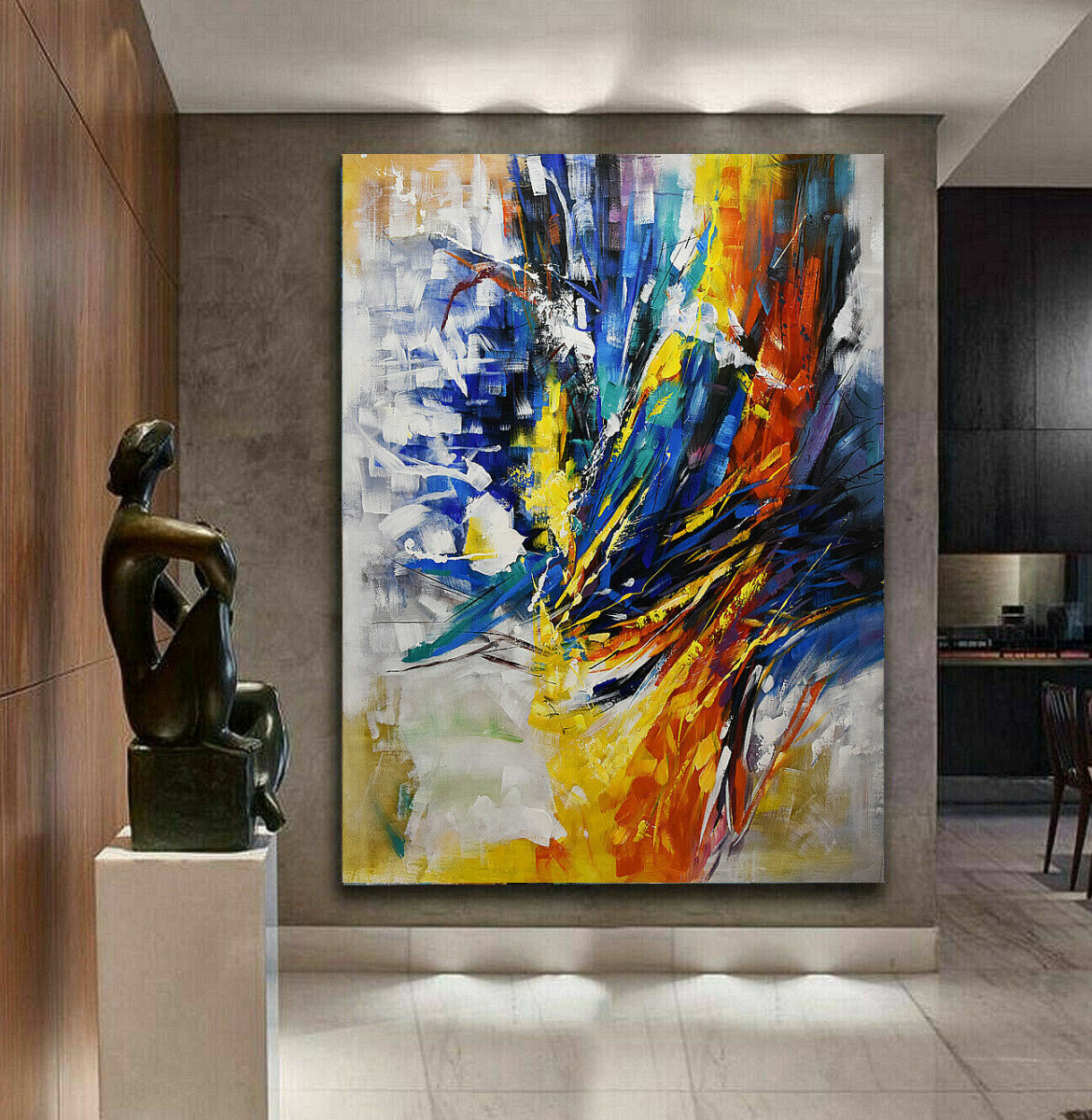 120 cm x 180 cm Original XXL Acrylique Peinture Grand Tableau